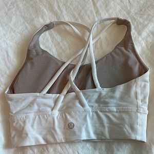 White lululemon sports bra